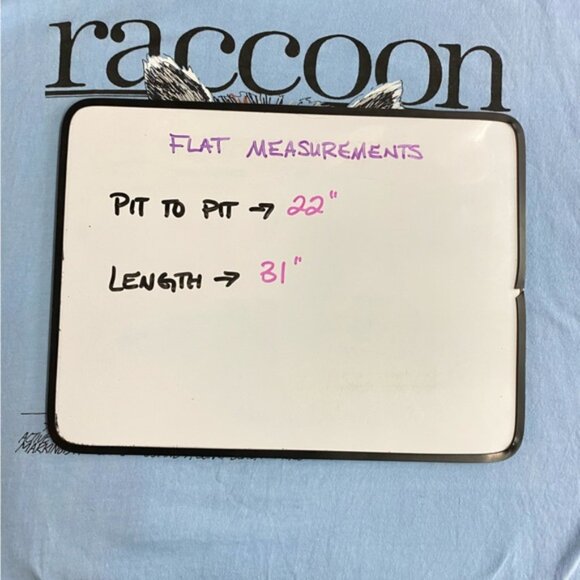 Vintage Tiger Brand Waves Blue Raccoon Graphic Tee T Shirt XL - Picture 6 of 16